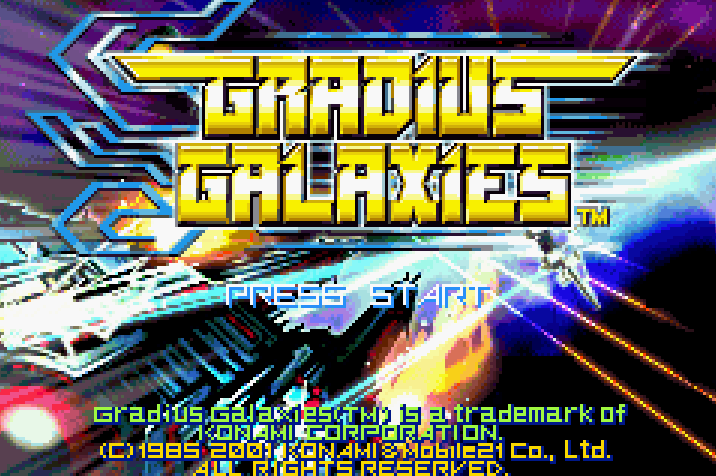 Gradius Galaxies Title Screen